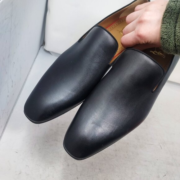 Christian Louboutin MENS Dandelion Black Leather Loafer Shoe - Picture 10 of 10